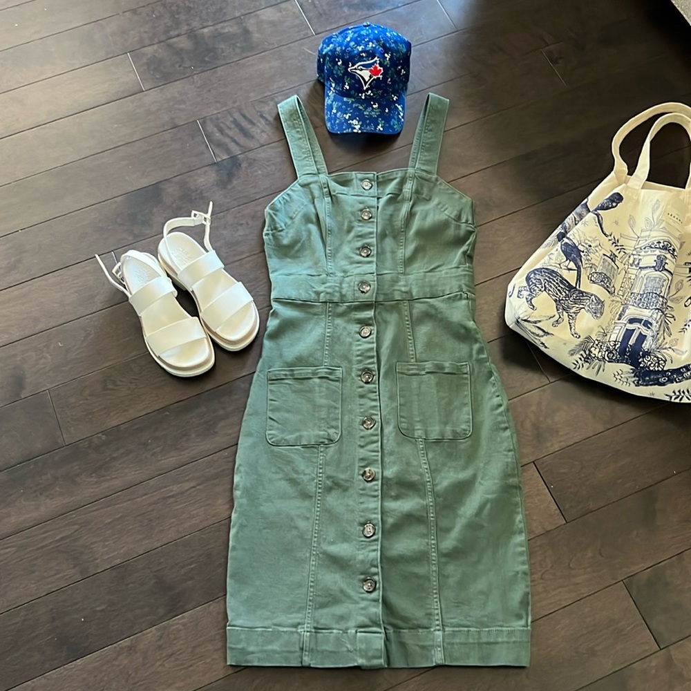 VERO MODA Green Denim Dress
